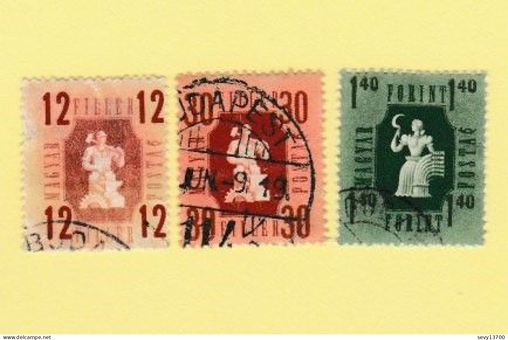 Hongrie - Magyar Posta - lot de 51 timbres taxe et de service
