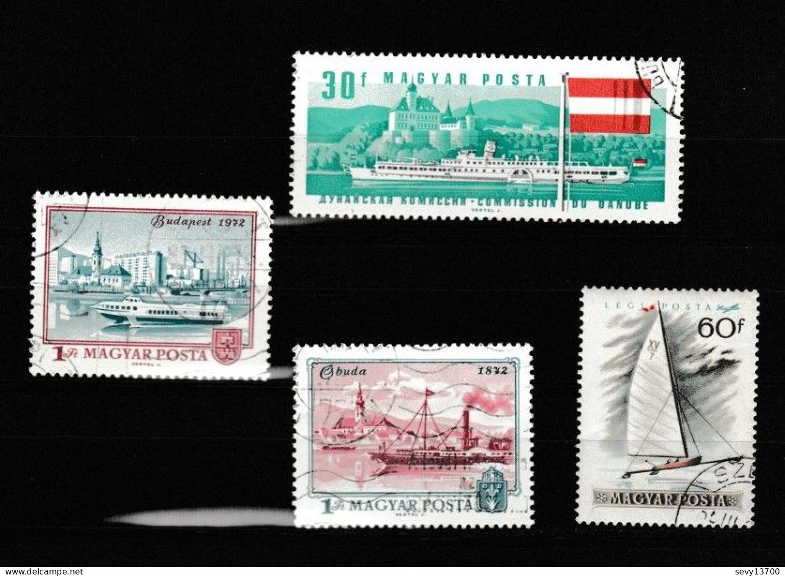 Hongrie  - Magyar Posta - Lot De 39 Timbres Les Transports - Train, Bus, Auto, Bateaux, Montgolfière, Motos - Collections