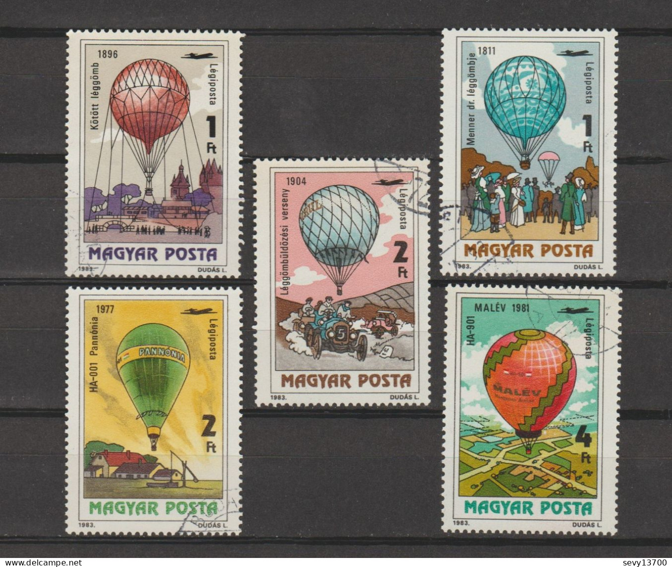 Hongrie  - Magyar Posta - Lot de 39 timbres les transports - train, bus, auto, bateaux, montgolfière, motos