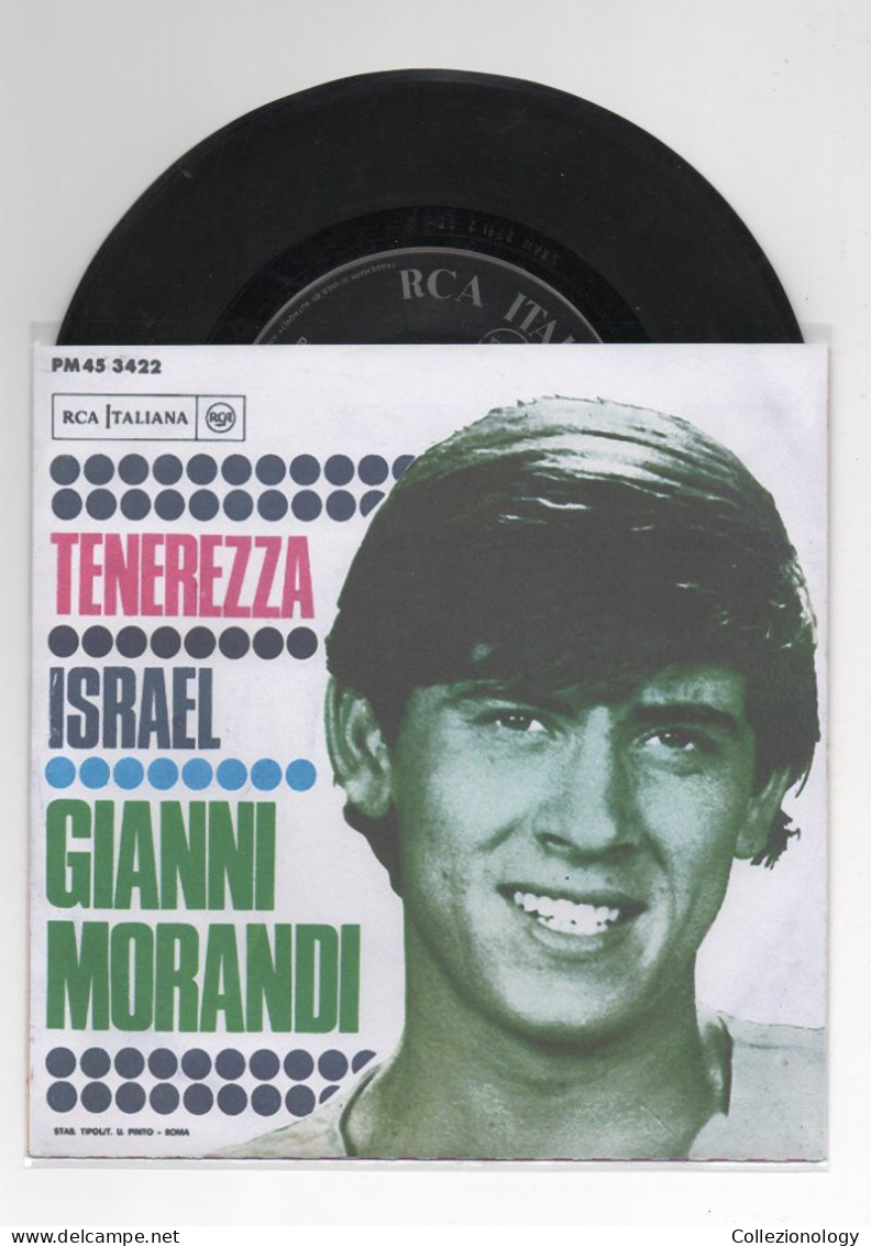 DISCO VINILE 45 GIRI 7" 1967 GIANNI MORANDI TENEREZZA/ISRAEL RCA ITALIANA PM45 3422 ITALY 0004 - Sonstige - Italienische Musik