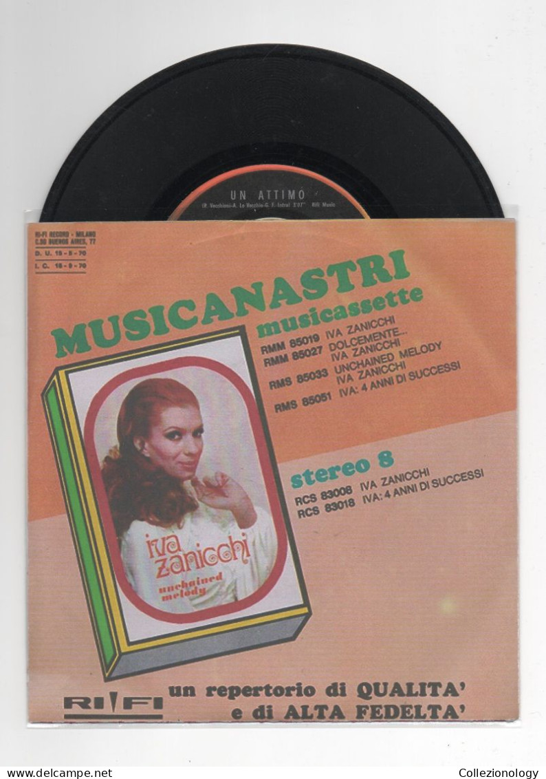 DISCO VINILE 45 GIRI 7" 1970 IVA ZANICCHI UN UOMO SENZA TEMPO/UN ATTIMO RIFI RFN NP 16407 ITALY 0005 - Andere - Italiaans