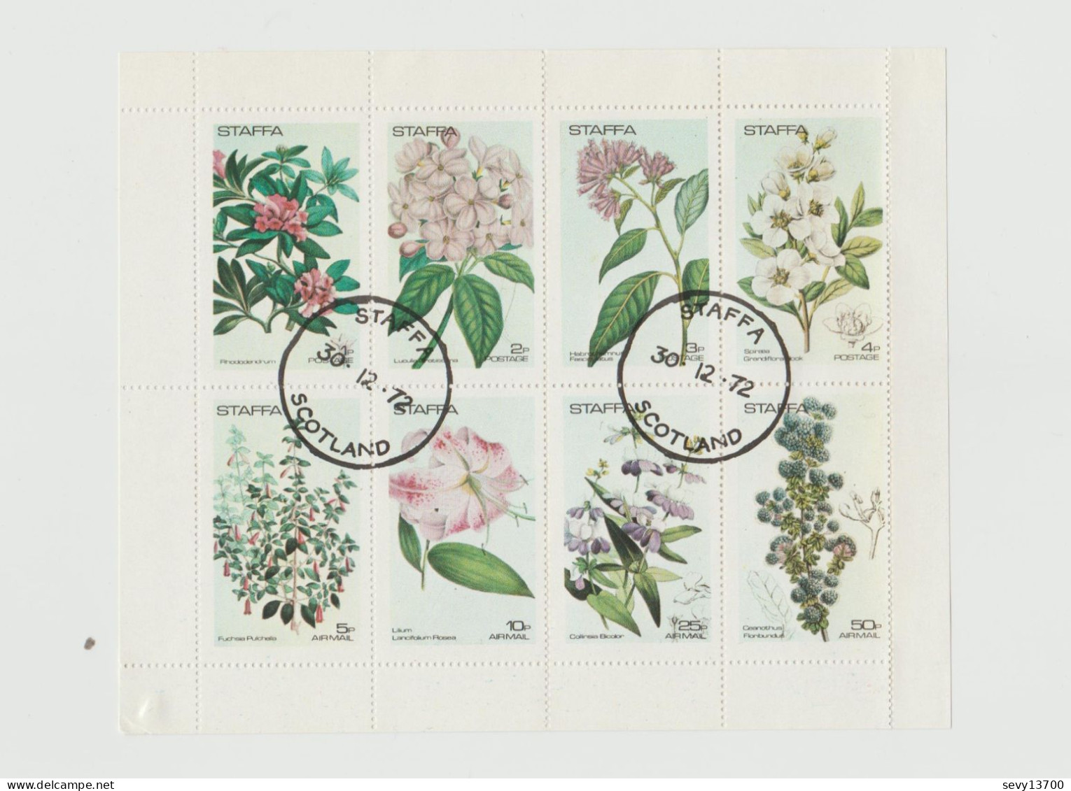 Ecosse - Staffa Scotland - Bloc De 8 Timbres Les Fleurs Et 3 Timbres Fleurs - Année 1972 - Schottland