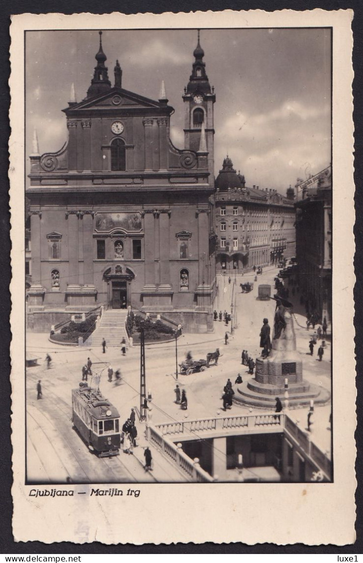 SLOVENIA  ,     LJUBLJANA  ,  TRAM ,    OLD  POSTCARD - Slovenia