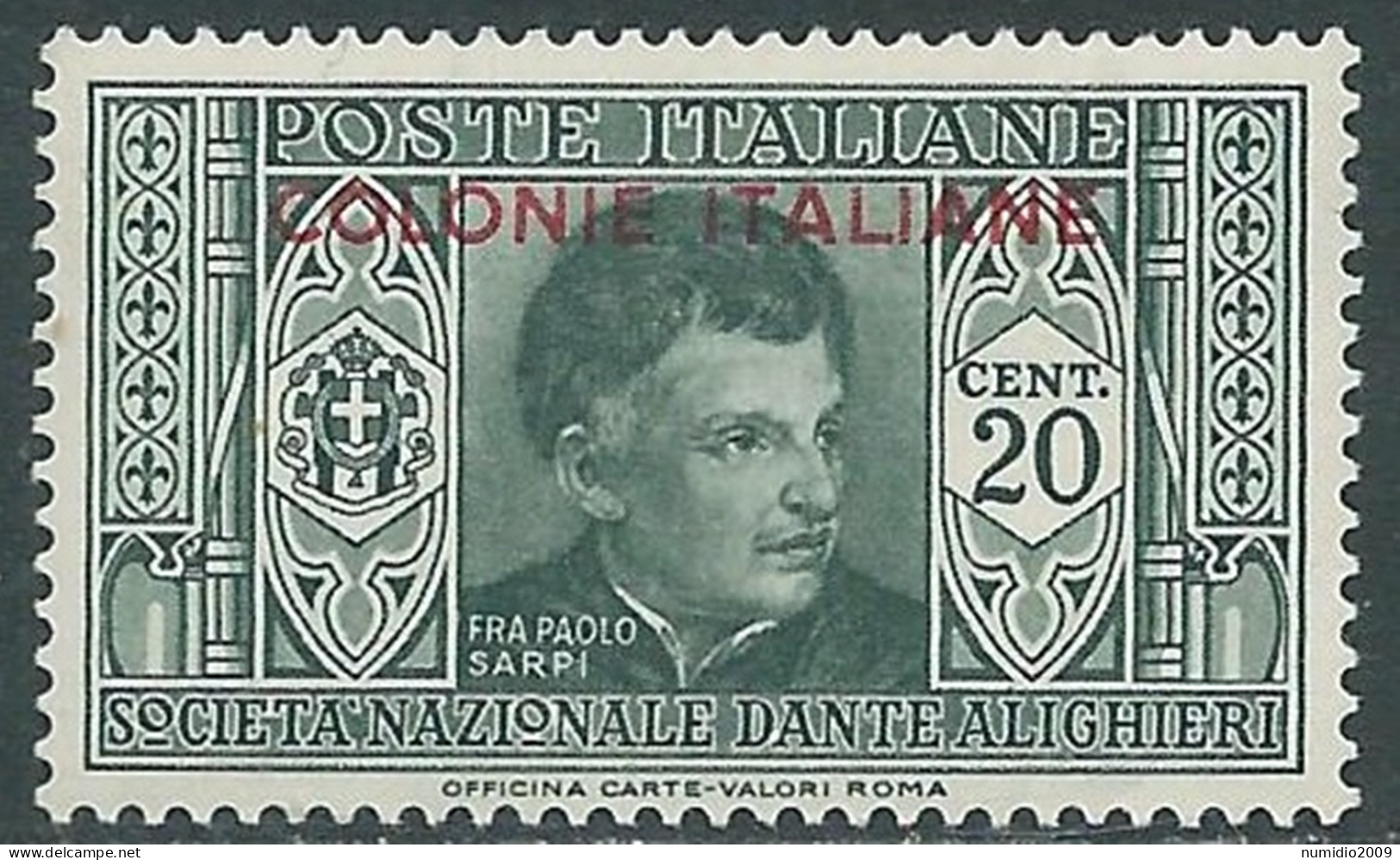 1932 EMISSIONI GENERALI DANTE 20 CENT MNH ** - RA15-3 - General Issues