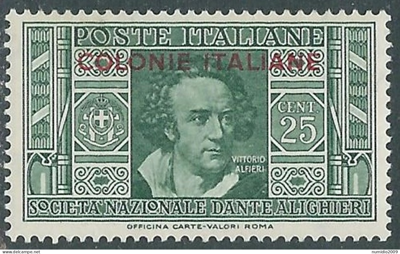 1932 EMISSIONI GENERALI DANTE 25 CENT MNH ** - RA23-2 - General Issues