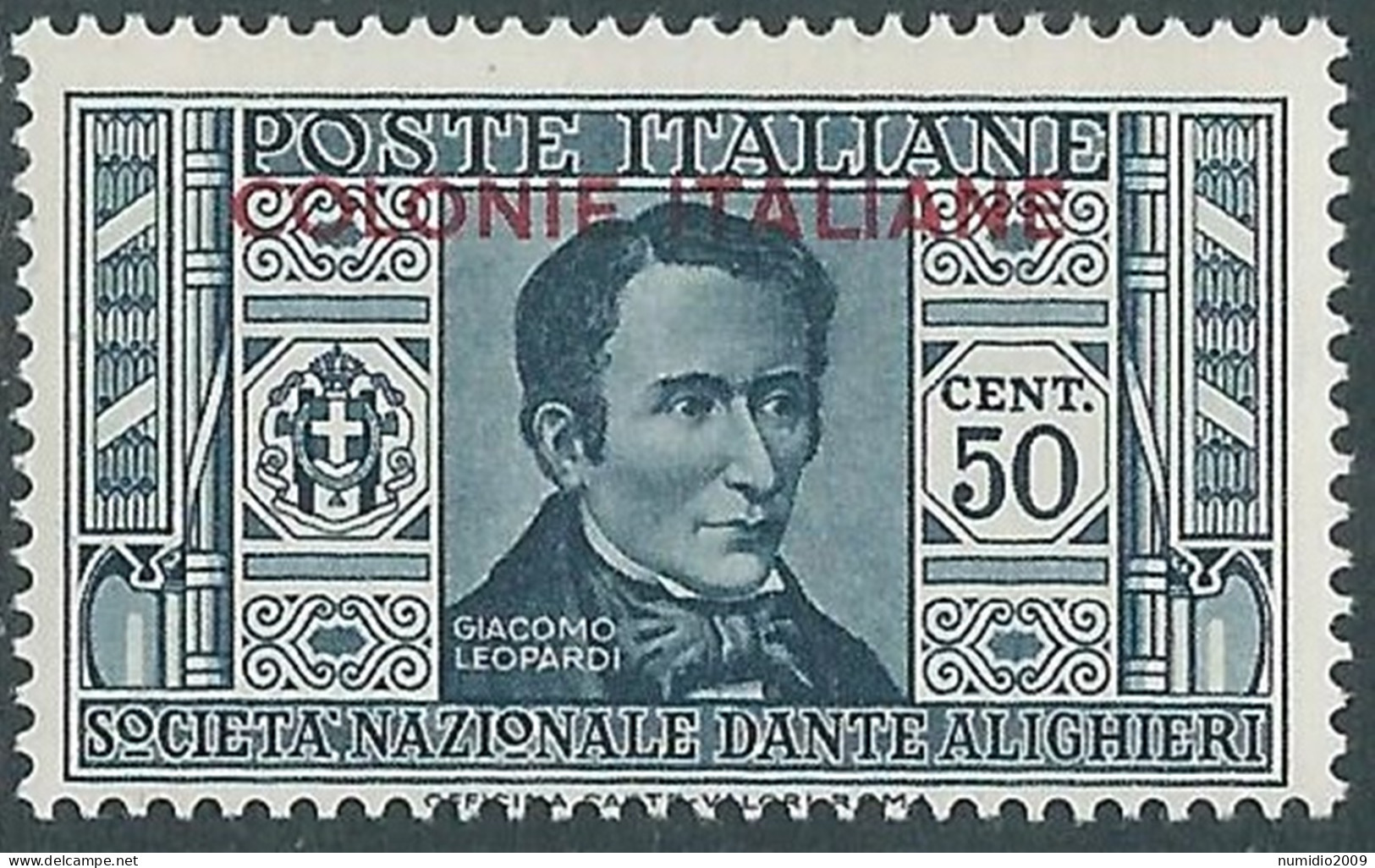 1932 EMISSIONI GENERALI DANTE 50 CENT MNH ** - RA23-2 - General Issues