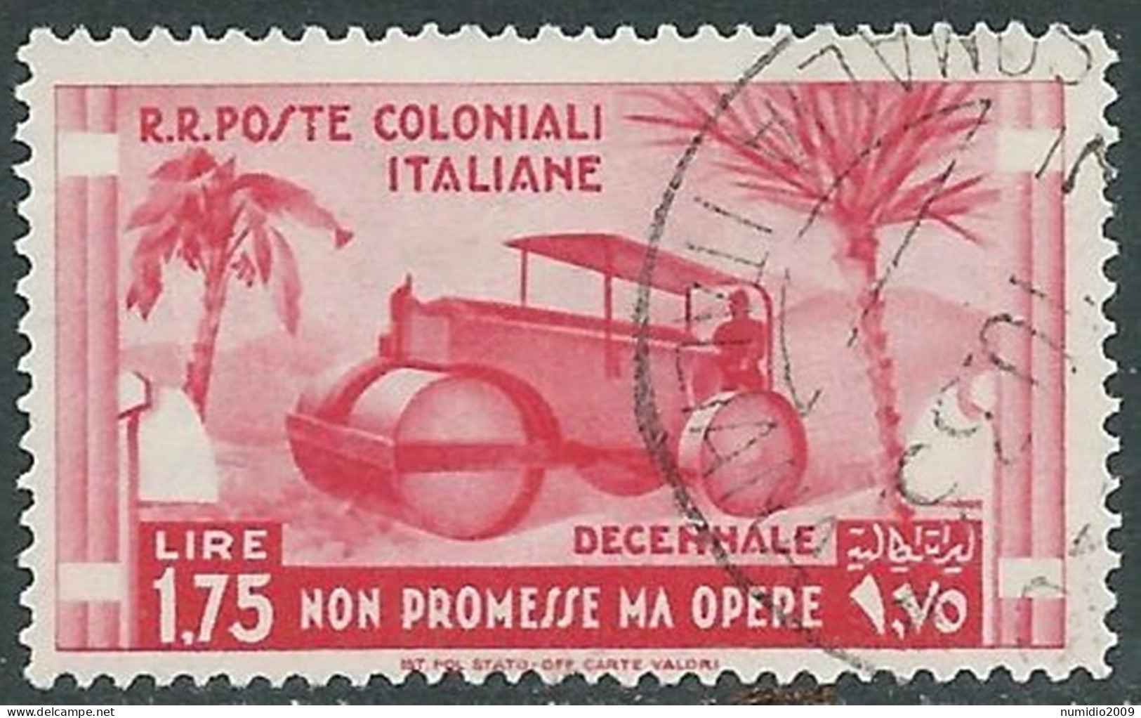1933 EMISSIONI GENERALI USATO DECENNALE 1,75 LIRE - RA6-5 - Amtliche Ausgaben