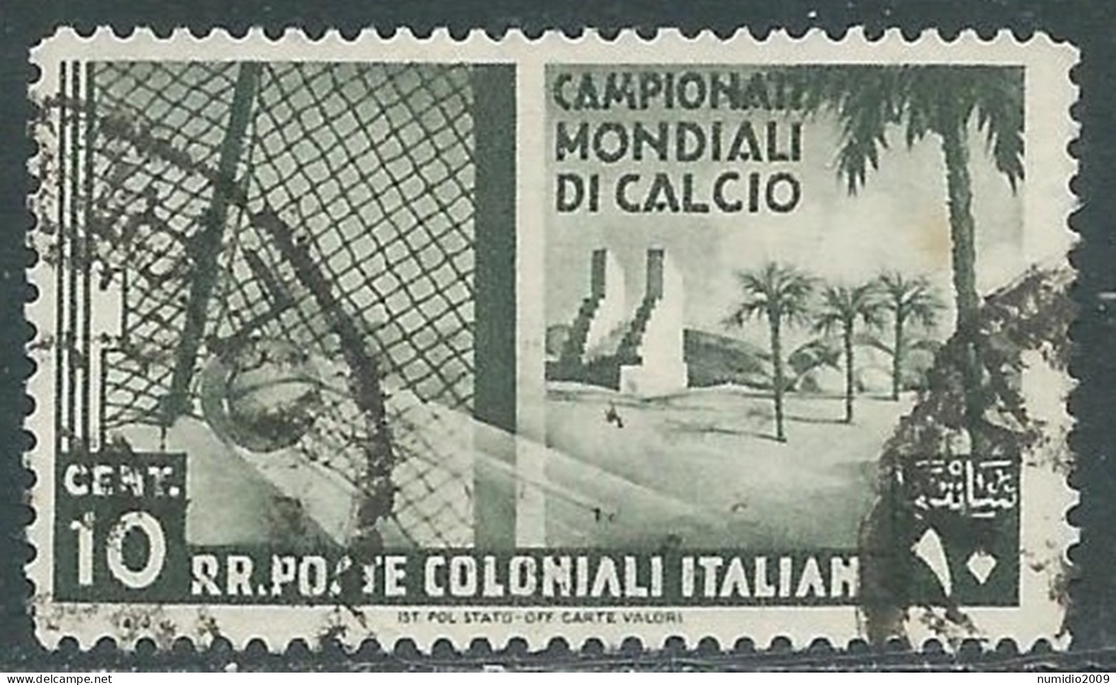 1934 EMISSIONI GENERALI USATO MONDIALI DI CALCIO 10 CENT - RA6-4 - Algemene Uitgaven