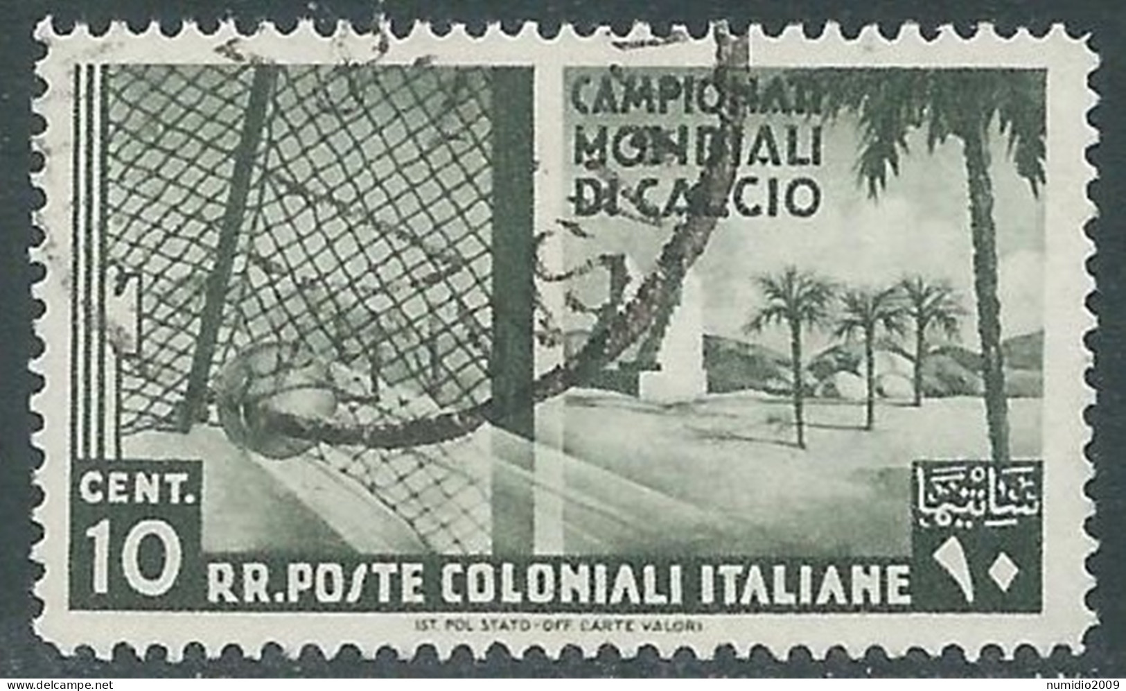 1934 EMISSIONI GENERALI USATO MONDIALI DI CALCIO 10 CENT - RA6-5 - Algemene Uitgaven