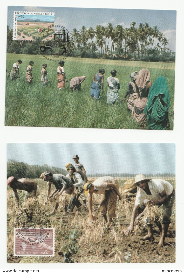 Collection AGRICULTURE Postcards 1980s UNITED NATIONS Incl Ethnic Postcard . Maximun Cards Cover Stamps Fdc Un Vienna - Sammlungen & Sammellose