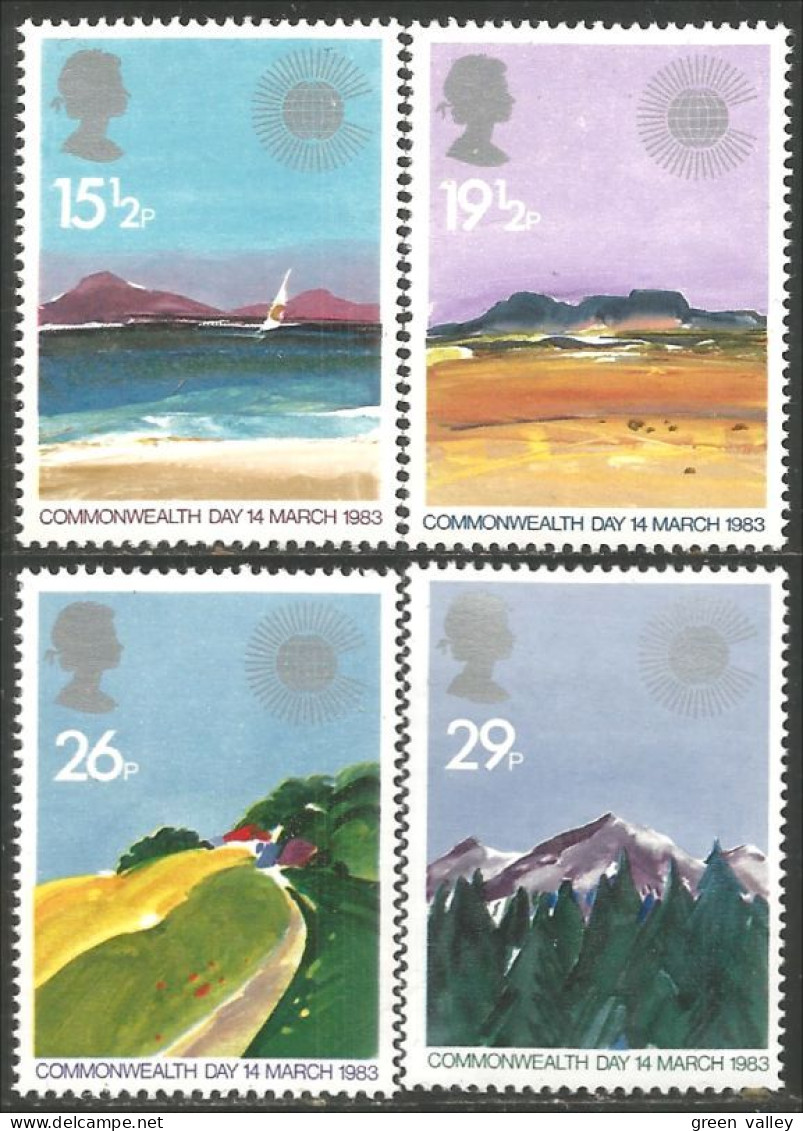 422 G-B 1983 Tableaux Fraser Paintings Commonwealth Day Ile Island Desert Mountains Farm Land MNH ** Neuf SC (GB-1015b) - Autres & Non Classés