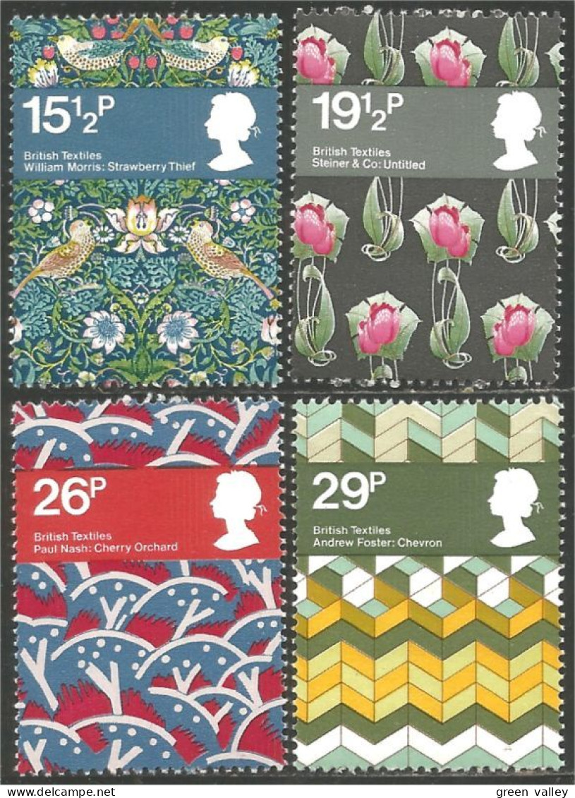 422 G-B 1982 Dessins Textile Designs MNH ** Neuf SC (GB-996) - Textiles