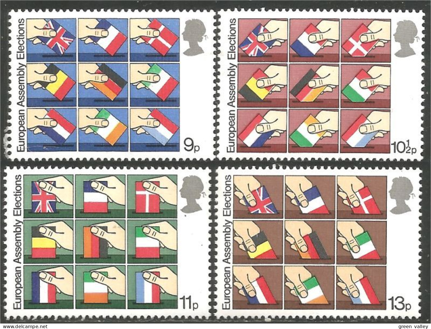 422 G-B 1979 European Community Members Flags MNH ** Neuf SC (GB-859b) - Francobolli