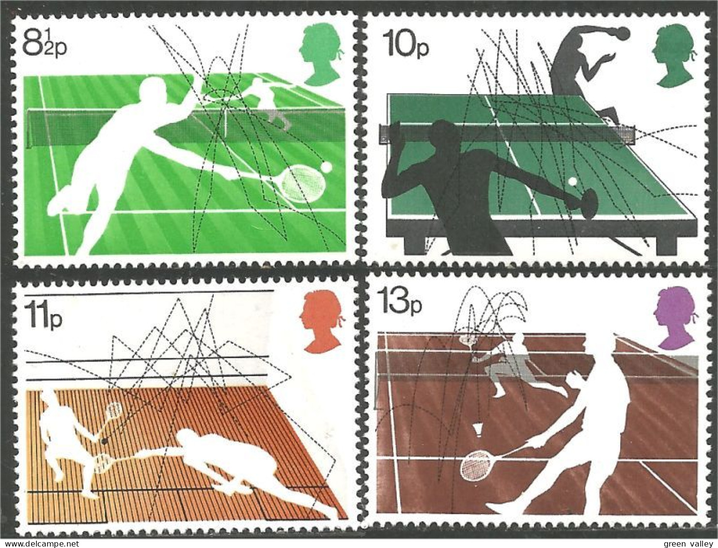 422 G-B 1977 Wimbledon Tennis Table Squash Badminton MNH ** Neuf SC (GB-802a) - Unused Stamps