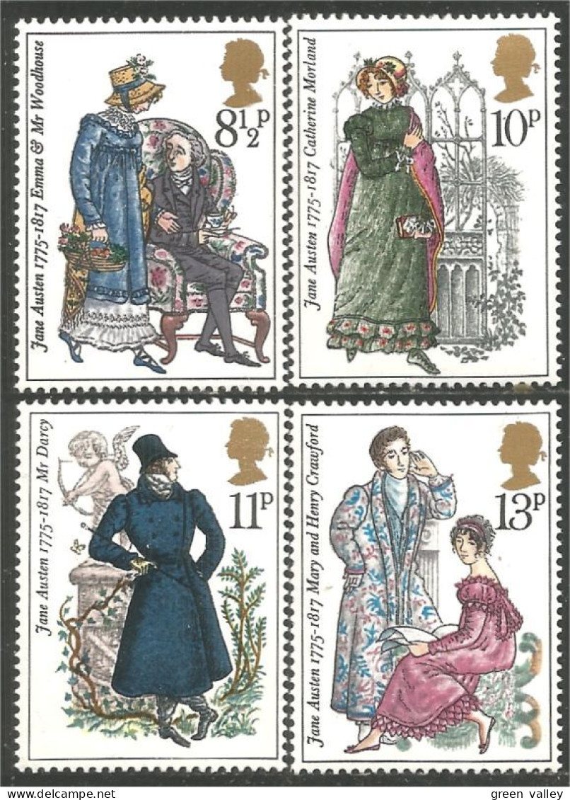 422 G-B 1975 Jane Austen Novelist Ecrivain MNH ** Neuf SC (GB-754a) - Unused Stamps