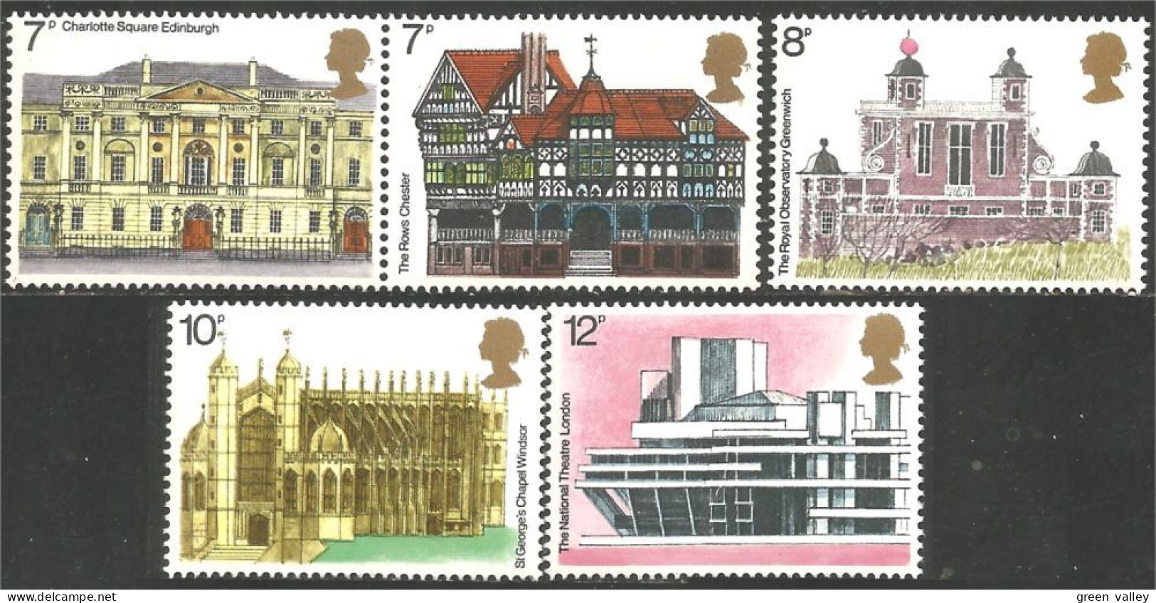 422 G-B 1975 Architecture Theater Observatoire Observatory Chapel MNH ** Neuf SC (GB-740) - Nuevos