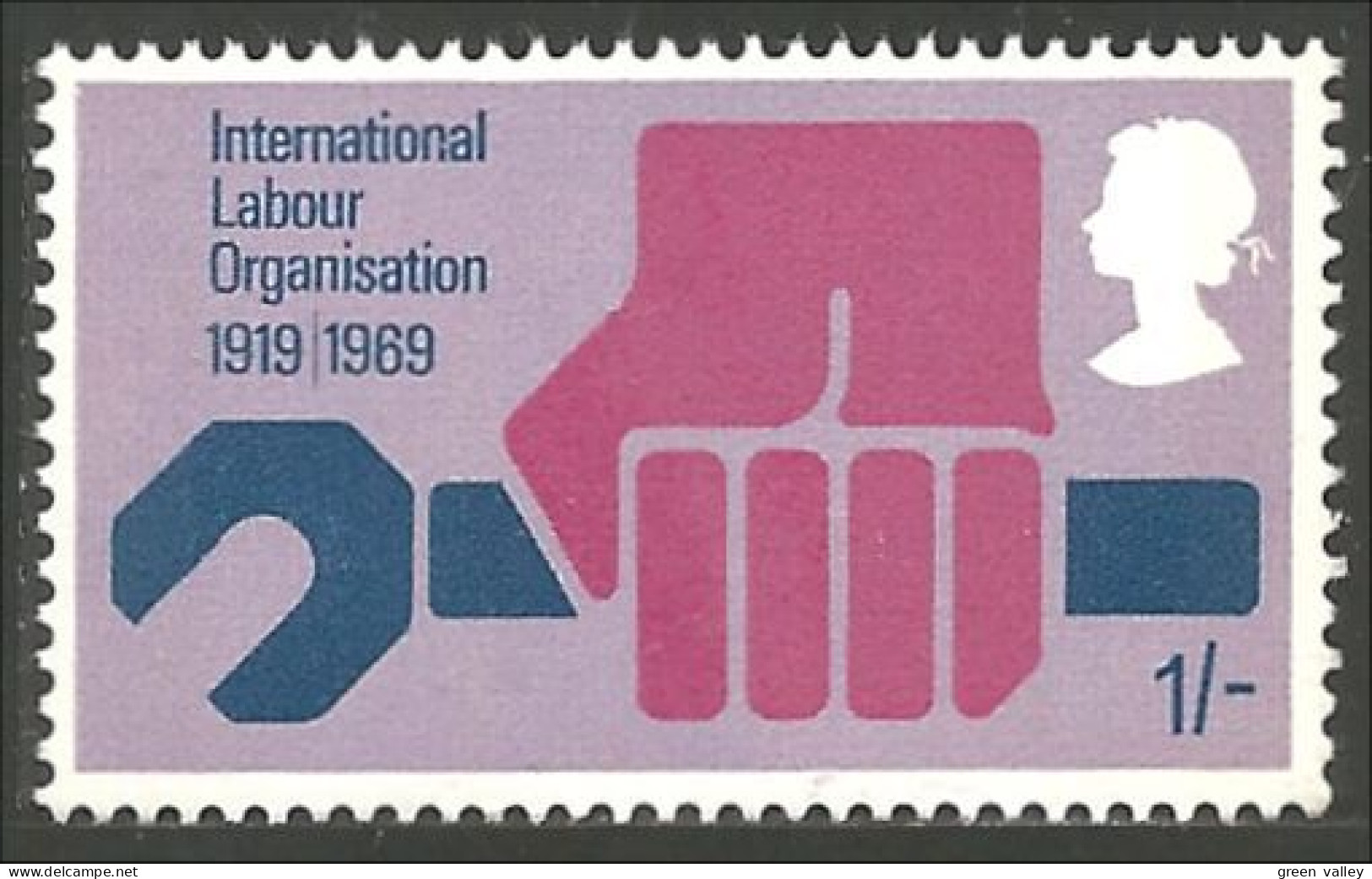 420 G-B 1969 ILO BIT 50th Anniv. Labour Travail MNH ** Neuf SC (GB-37a) - Nuovi