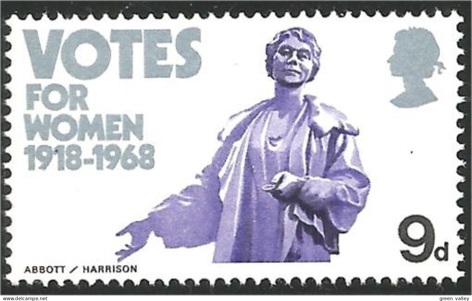 420 G-B 1968 Women Votes Femmes MNH ** Neuf SC (GB-30) - Unused Stamps