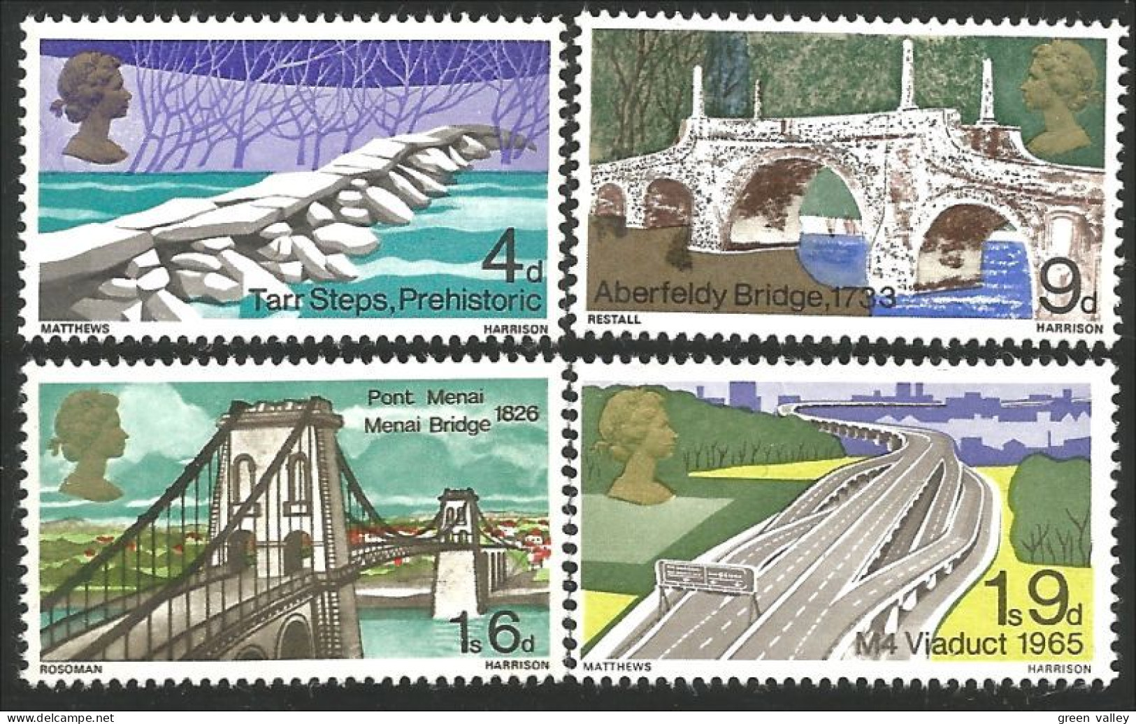 420 G-B 1968 Pont Bridge Viaduc Highway Autoroute Barrage Dam MNH ** Neuf SC (GB-28a) - Unused Stamps