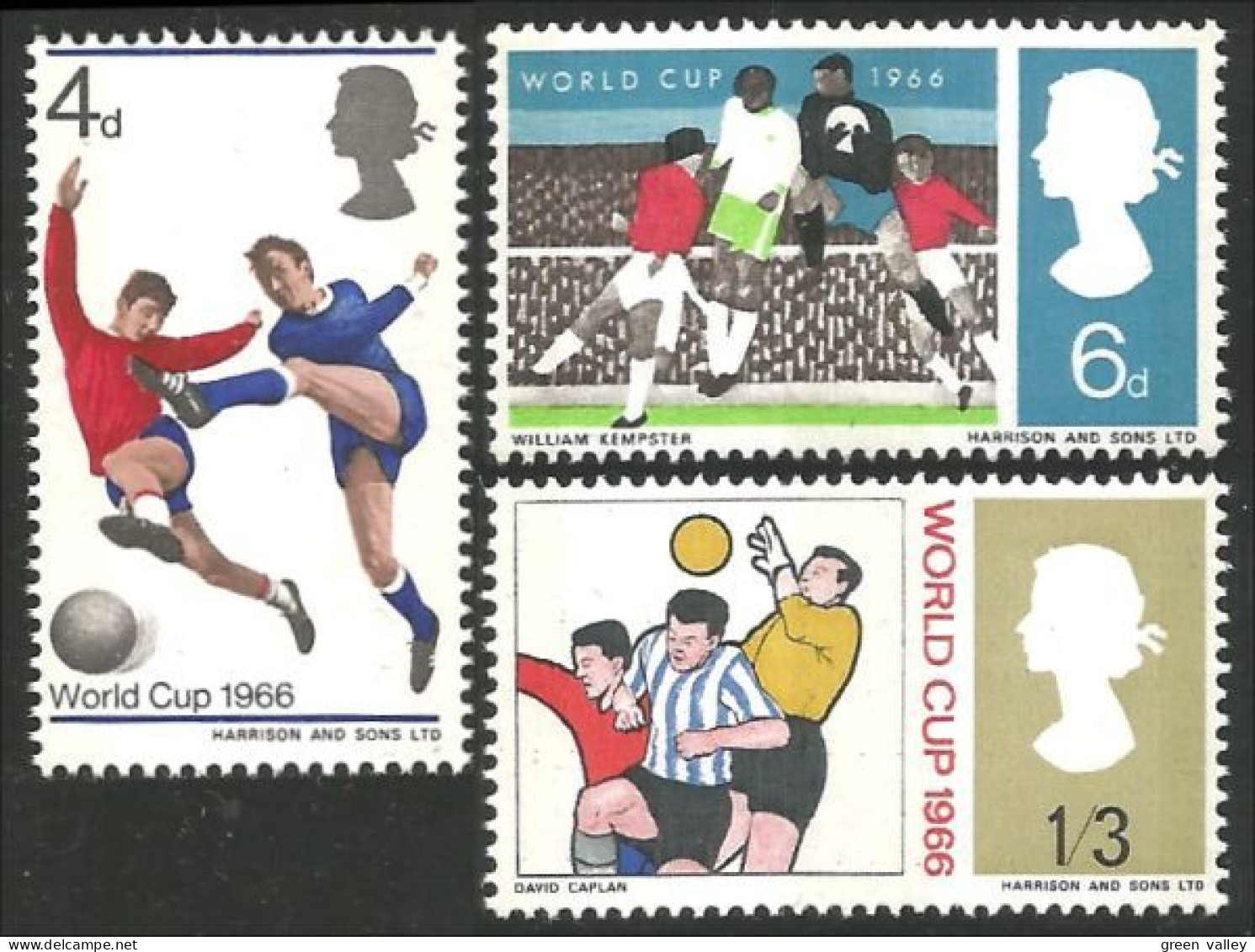 420 G-B 1966 Football Soccer World Cup Coupe Monde Phosphor MNH ** Neuf SC (GB-18b) - 1966 – Inglaterra