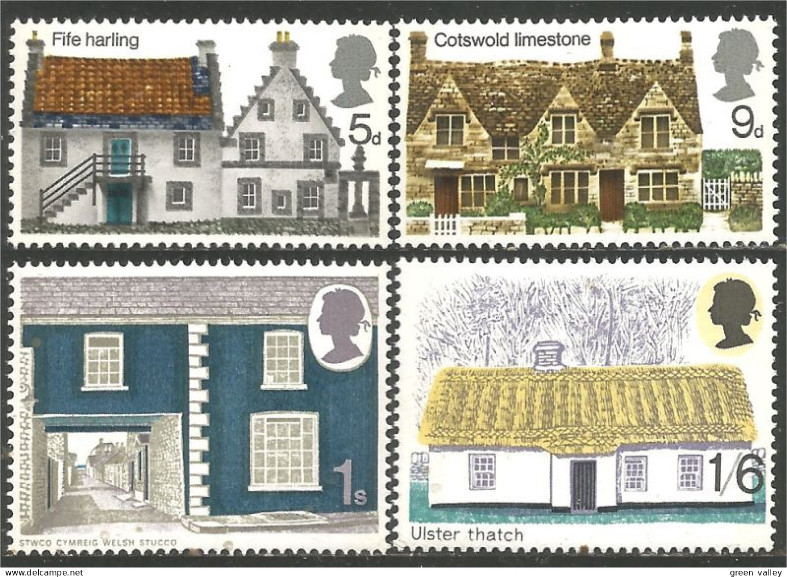 420 G-B 1970 Rural Architecture Building Maison MNH ** Neuf SC (GB-7a) - Unused Stamps