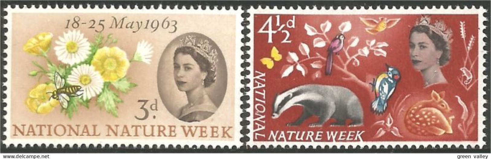 420 G-B 1963 Nature Week Abeille Bee MNH ** Neuf SC (GB-3c) - Abeilles