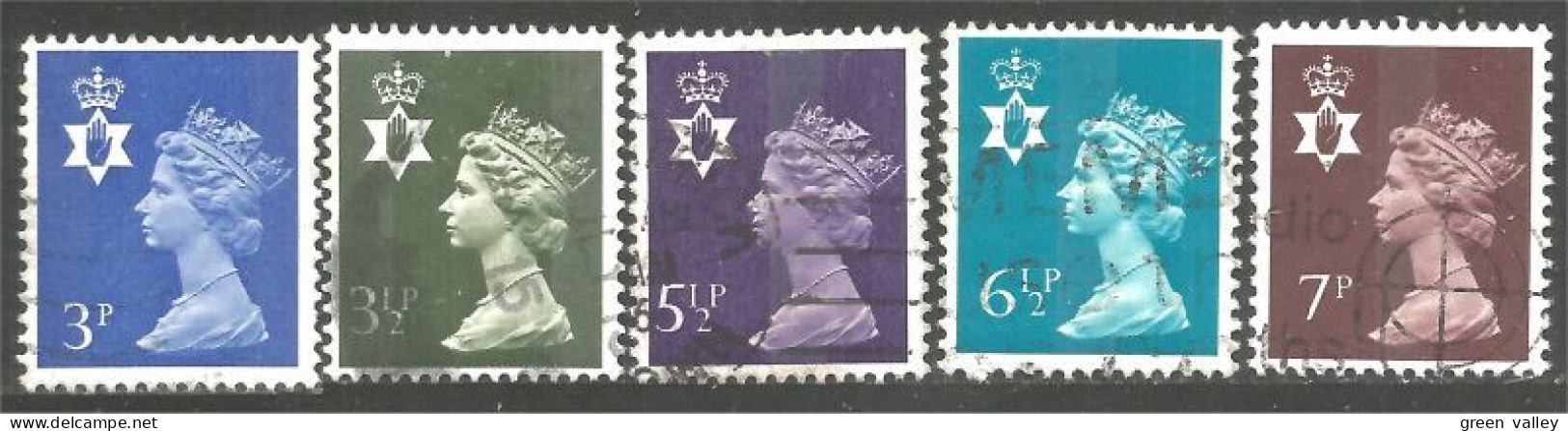 414 G-B Regionals Northern Ireland 5 Stamps Queen Elizabeth (REG-29) - Nordirland