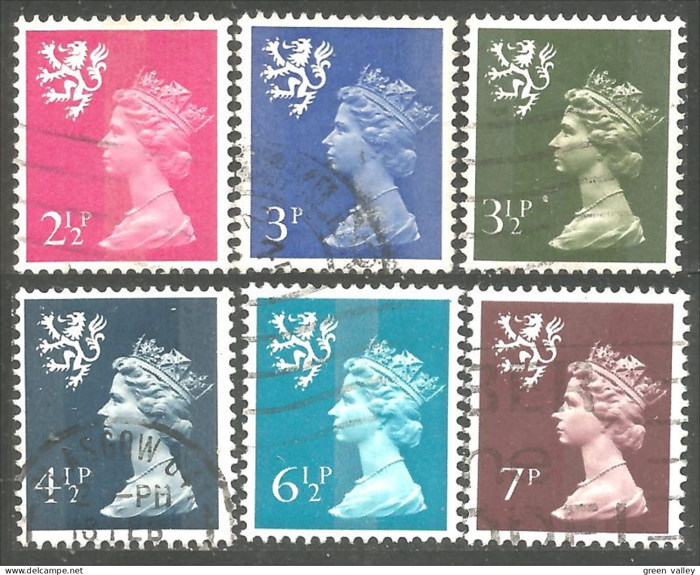 414 G-B Regionals Scotland 6 Machin Stamps Queen Elizabeth (REG-31) - Scotland