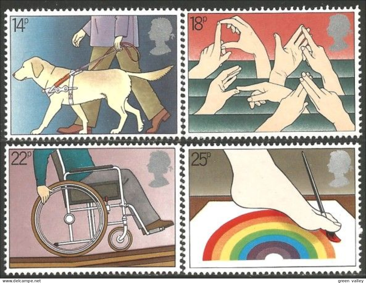 410 G-B Royal Dog Chien Sign Language Langage Signes Handicap Medecine MNH ** Neuf SC (GB-225b) - Handicaps