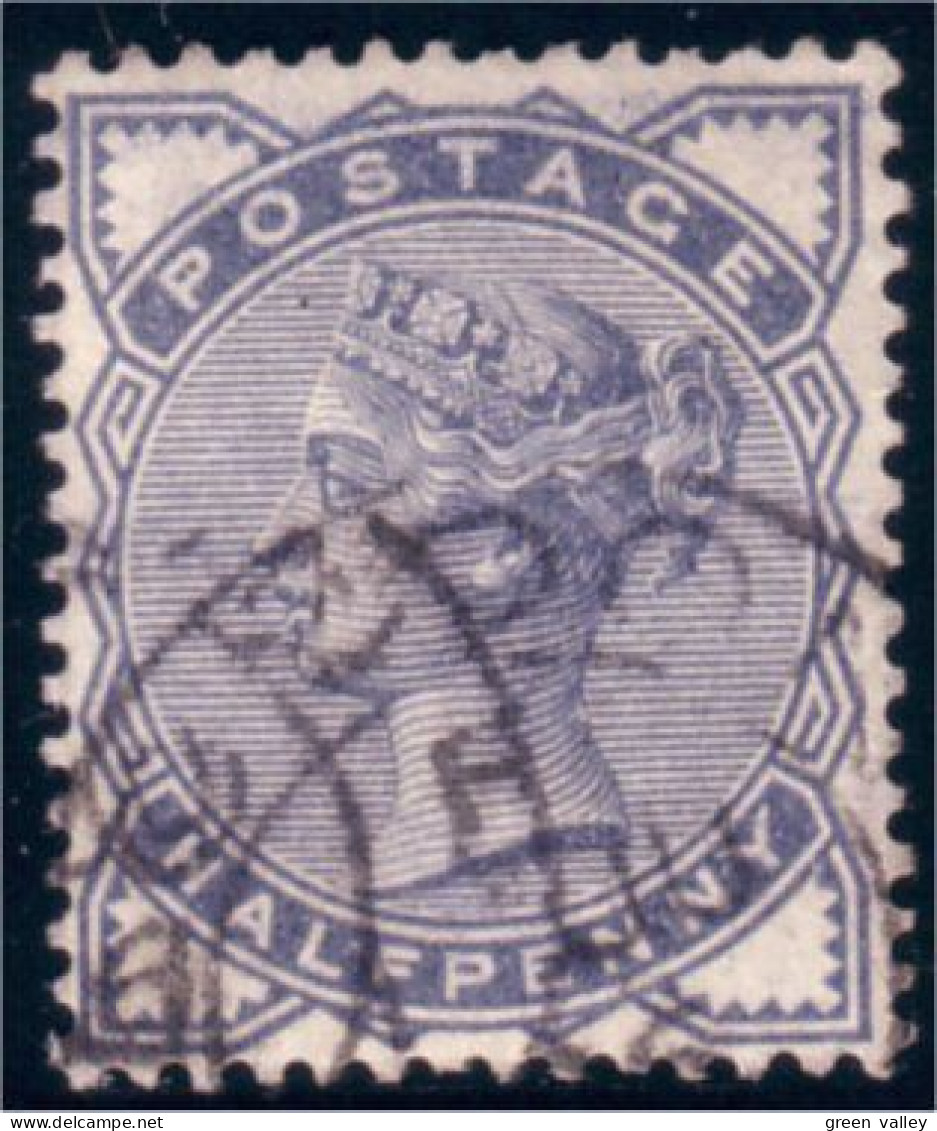 410 G-B 1884 Halfpenny Slate Blue (GB-55) - Oblitérés