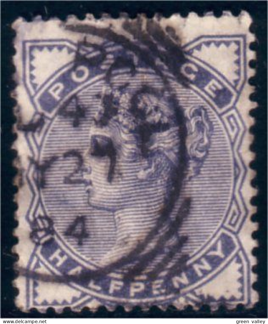 410 G-B 1884 Halfpenny Slate Blue (GB-53) - Used Stamps