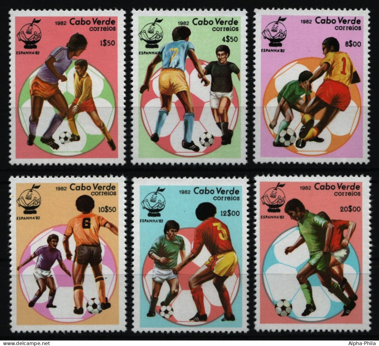 Kap Verde 1982 - Mi-Nr. 458-463 ** - MNH - Fußball / Soccer - Kap Verde