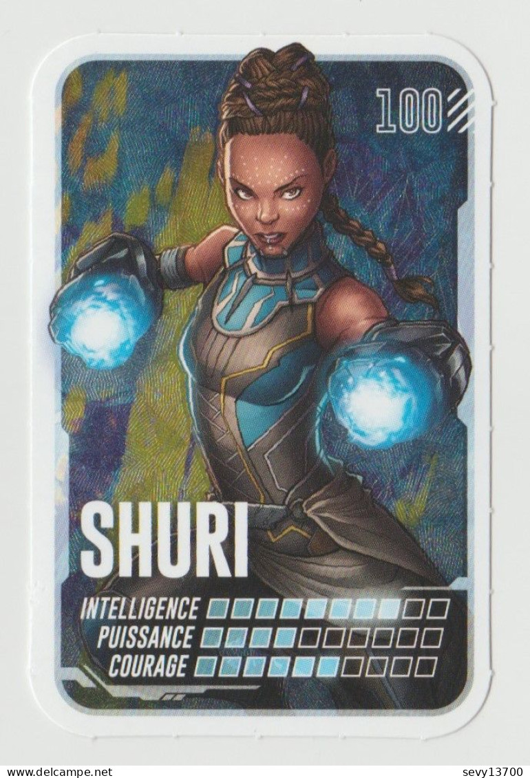 Carte Numéro 100 Shuri Album MARVEL Pars En Mission LECLERC 2022 - Marvel