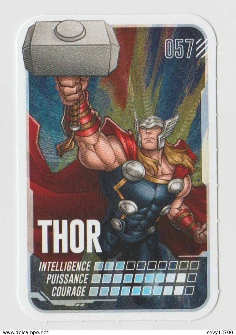 Carte Numéro 057 Thor Album MARVEL Pars En Mission LECLERC 2022 - Marvel
