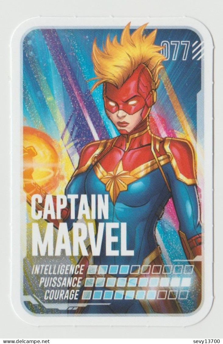 Carte Numéro 077 Captain Marvel Album MARVEL Pars En Mission LECLERC 2022 - Marvel