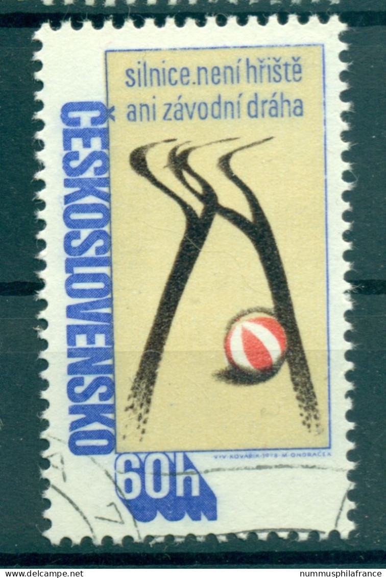 Tchécoslovaquie 1978 - Y & T N. 2263 - Sécurité Routière (Michel N. 2432 X) - Used Stamps