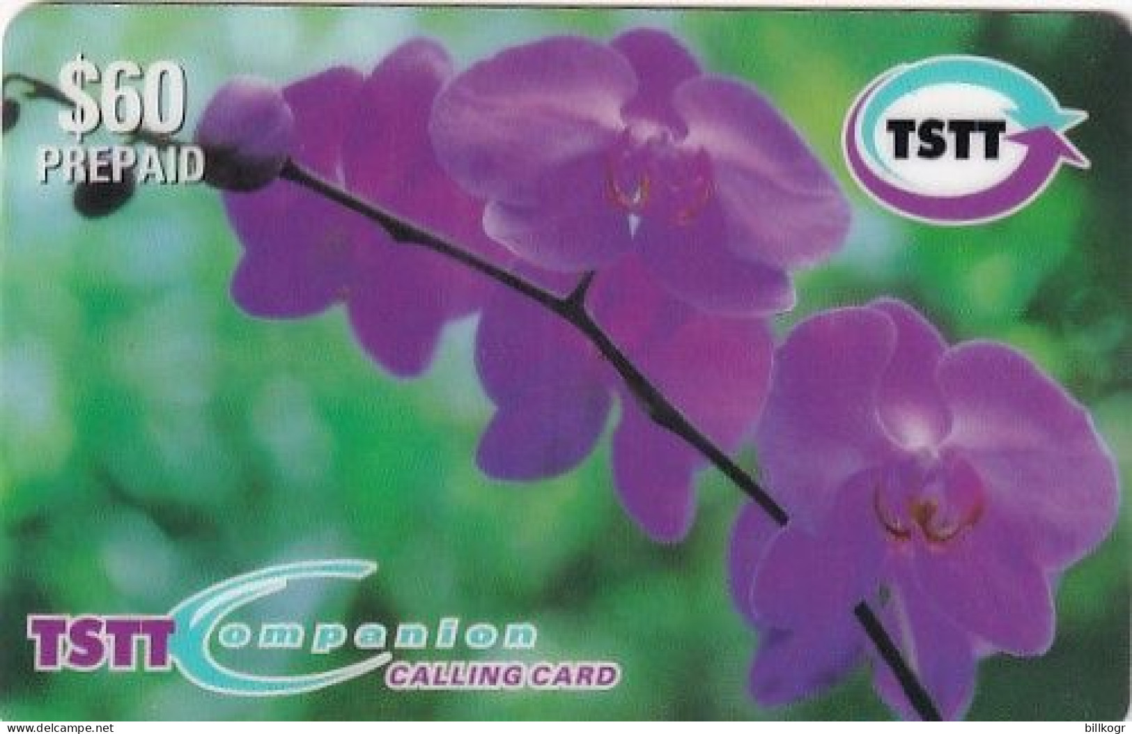 TRINIDAD & TOBAGO - Orchid, TSTT Prepaid Card $60, CN : E/002, Used - Trinidad & Tobago