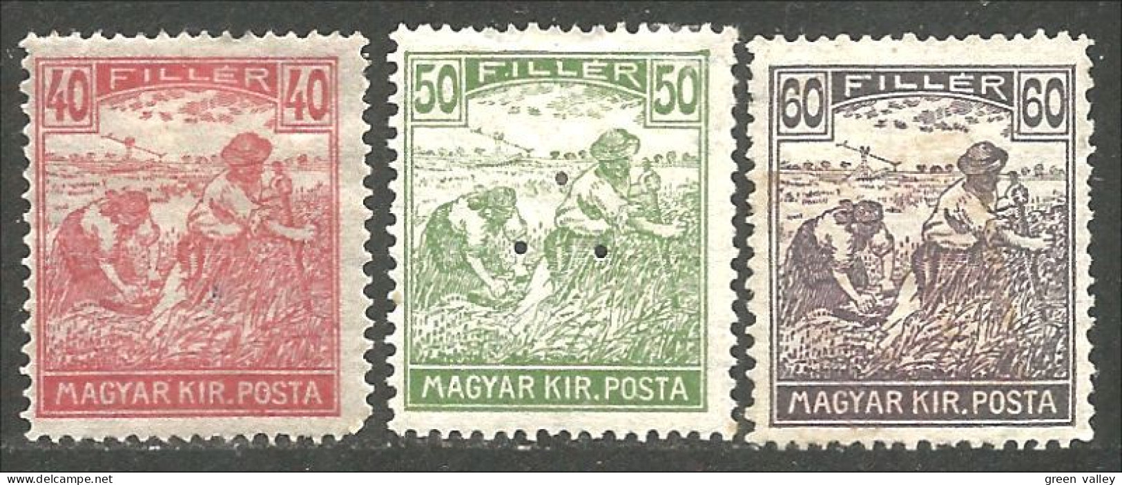 494 Hongrie 1916 Harvesting Wheat Récolte Blé Weizen Ernten Tarwe Oogsten Grano MH * Neuf (HON-410) - Unused Stamps