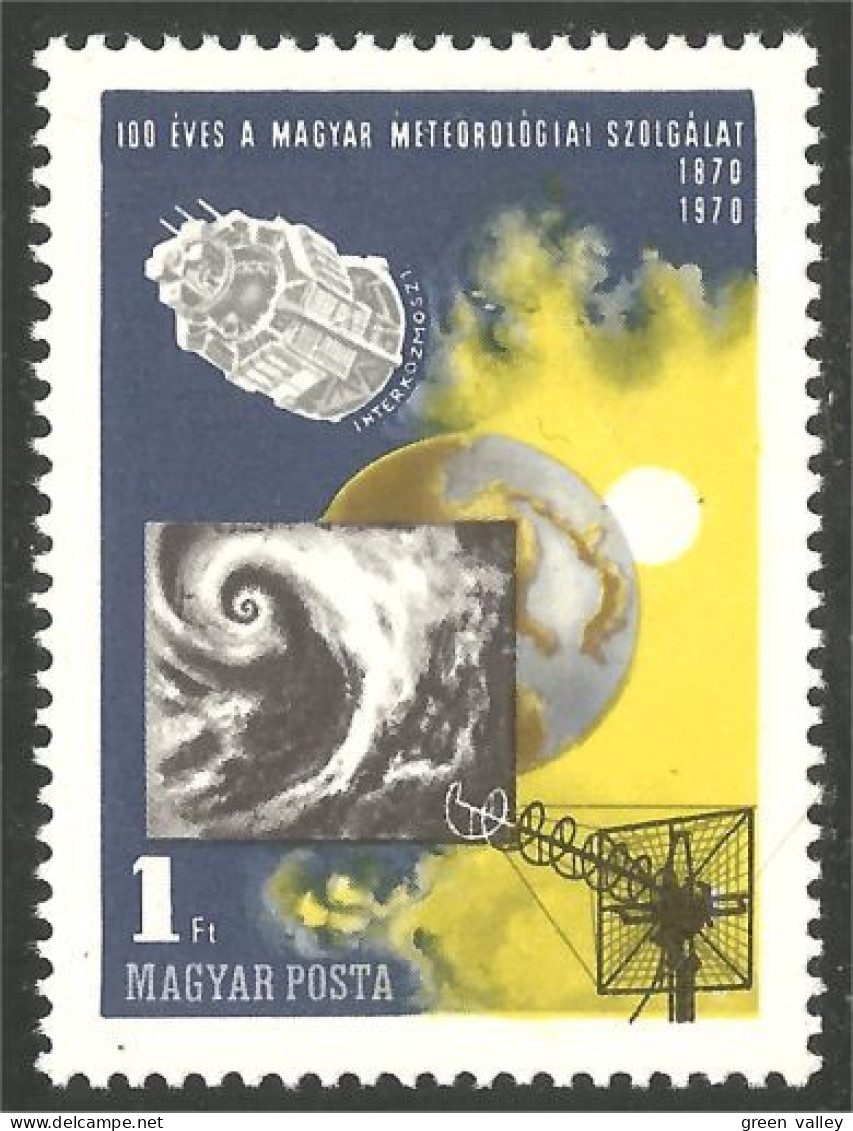494 Hongrie Meteorology Météorologie Satellite Communications MNH ** Neuf SC (HON-344b) - Clima & Meteorología