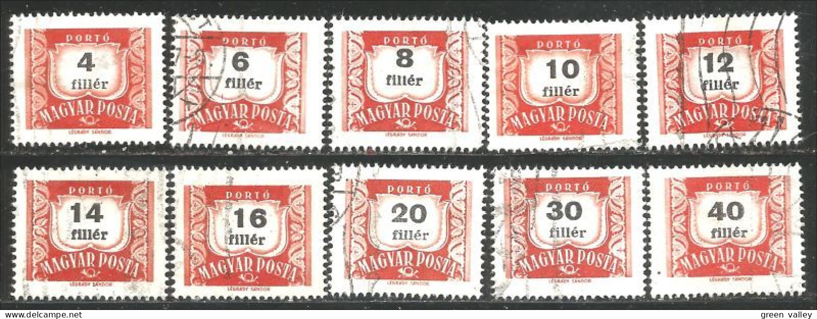 494 Hongrie 1965 Taxe Postage Due 10 Differents (HON-150) - Impuestos