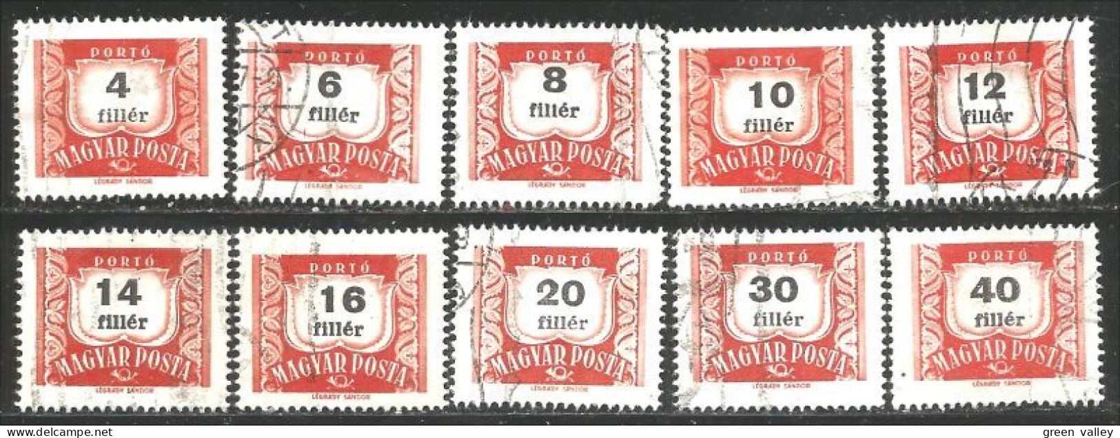 494 Hongrie 1965 Taxe Postage Due 10 Differents (HON-150) - Postage Due