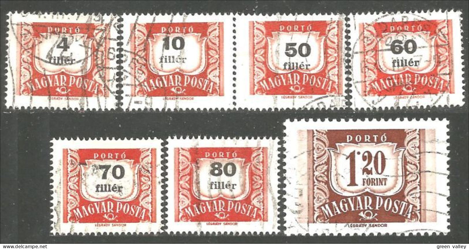 494 Hongrie 1965 Taxe Postage Due 7 Differents (HON-151) - Segnatasse