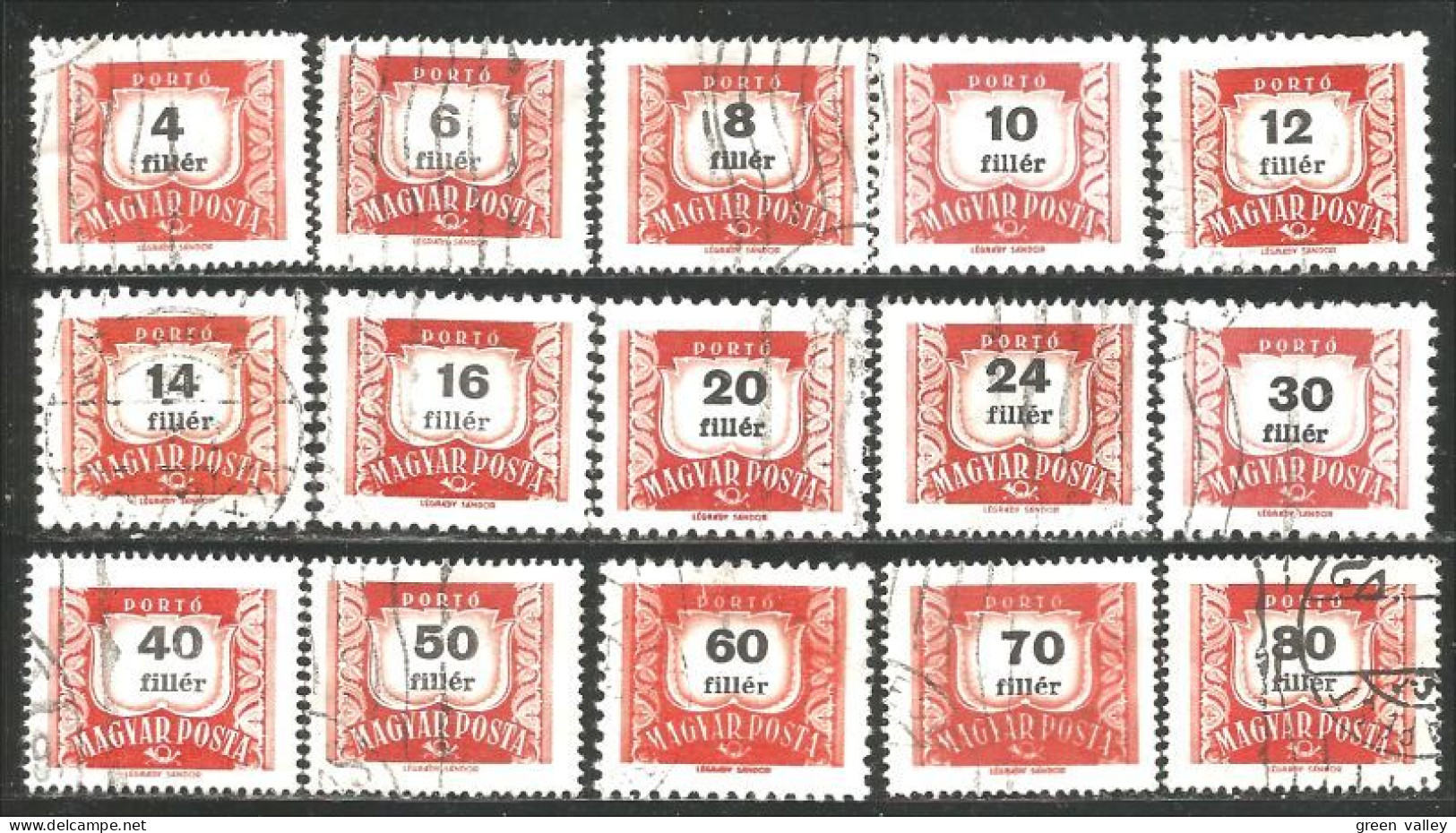 494 Hongrie 1965 Taxe Postage Due 15 Differents (HON-149) - Portomarken