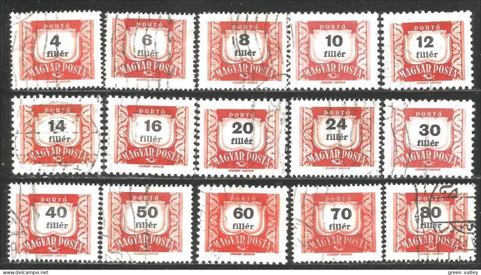494 Hongrie 1965 Taxe Postage Due 15 Differents (HON-149) - Postage Due
