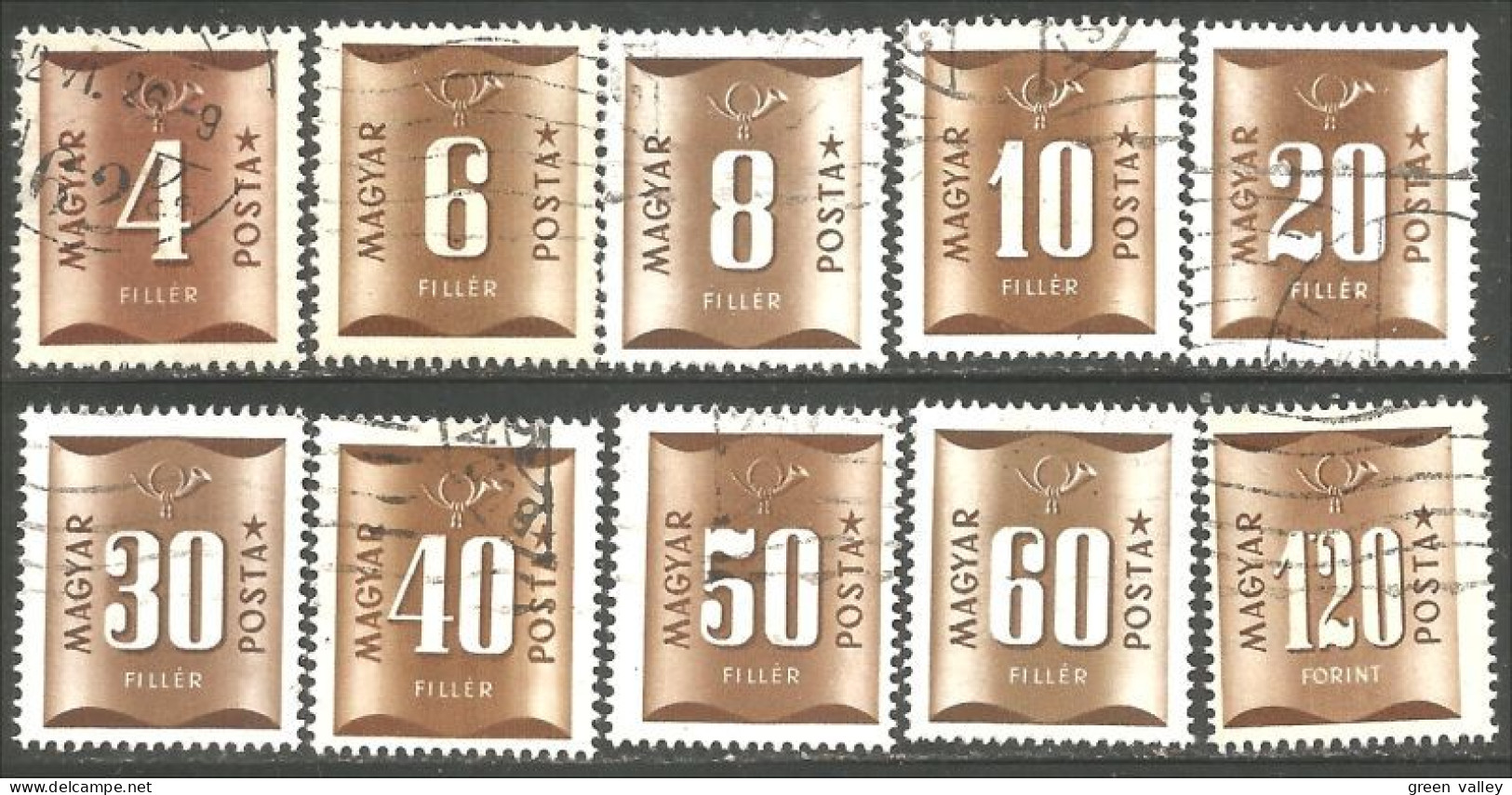 494 Hongrie 1951 Taxe Postage Due 10 Differents (HON-146) - Strafport