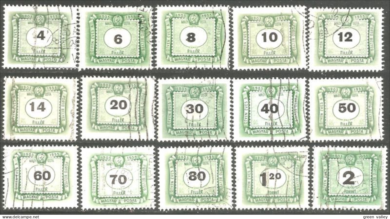 494 Hongrie 1953 Taxe Postage Due 15 Differents (HON-141) - Postage Due