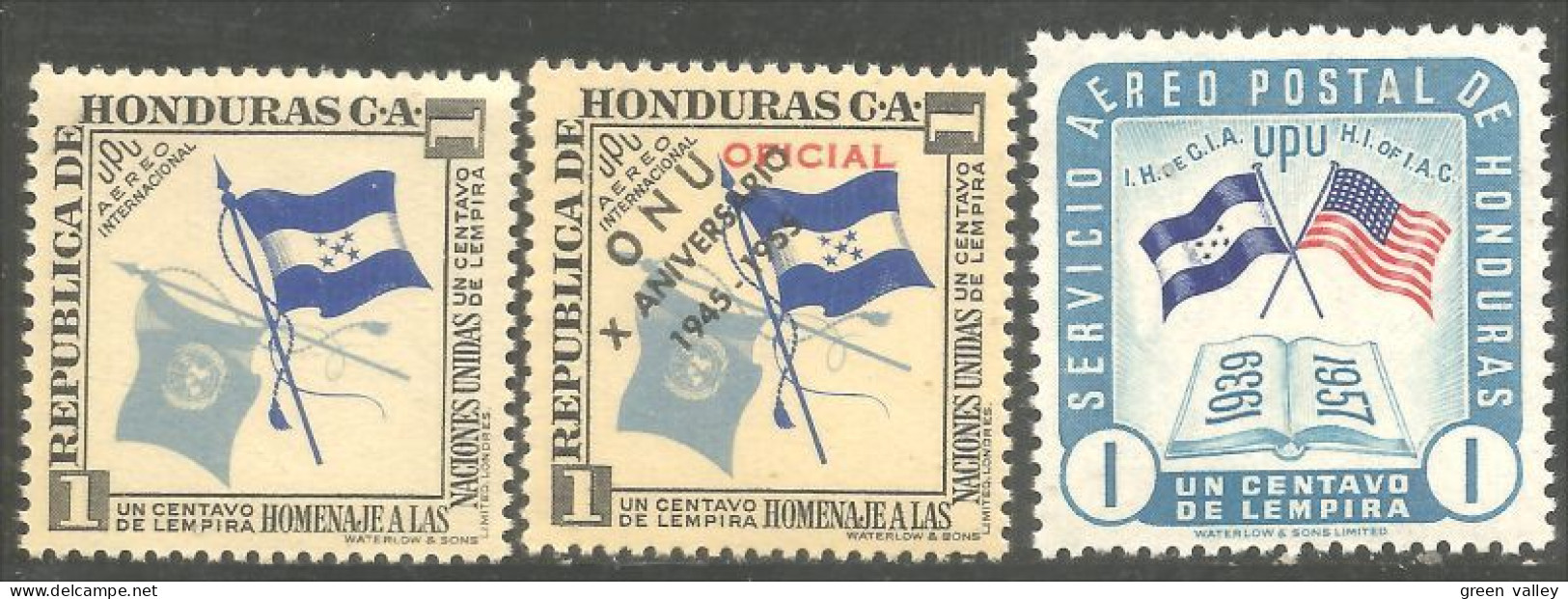 492 Honduras Drapeaux Flags MNH ** Neuf SC (HND-50) - Timbres