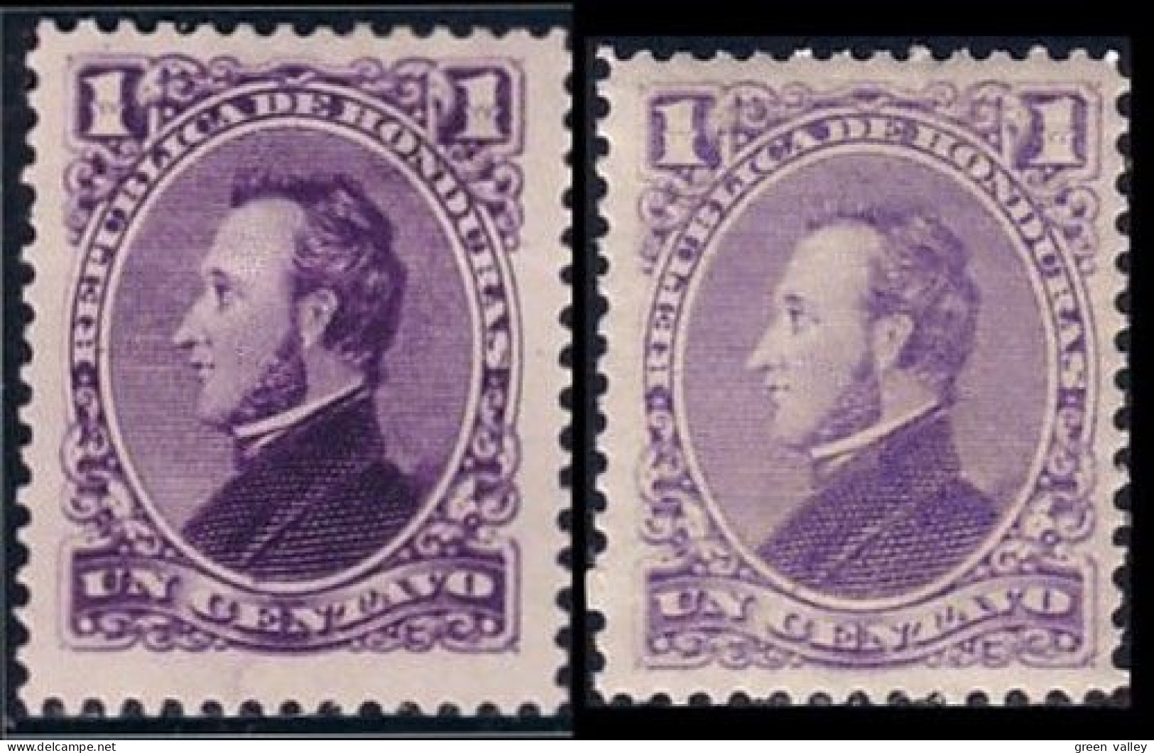 492 Honduras 1c Light Violet And Dark Violet MH * Neuf CH (HND-14) - Honduras