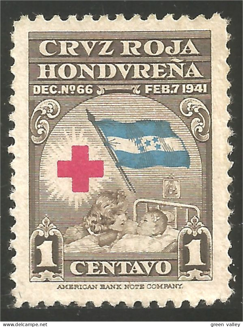 492 Honduras 1941 Croix Rouge Red Cross Rotes Kreuz (HND-40) - Médecine
