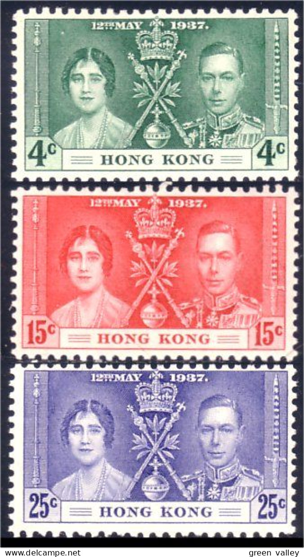490 Hong Kong Coronation 1937 VLH * Neuf Charniere Legere (HKG-1) - Ungebraucht